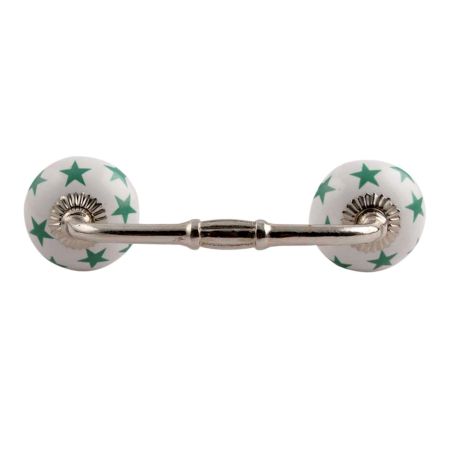 Sea Green Star Ceramic Bridge Handle